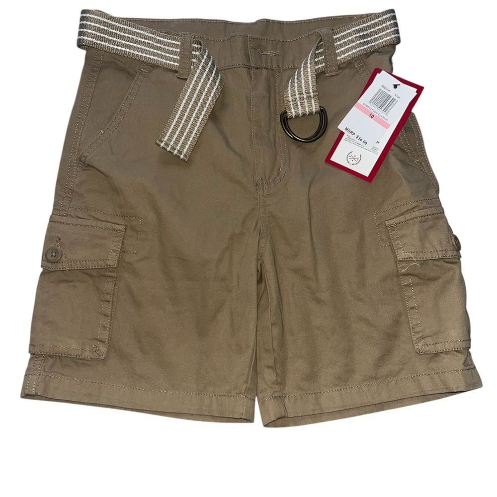Ring of Fire Tan Cargo Shorts with Belt